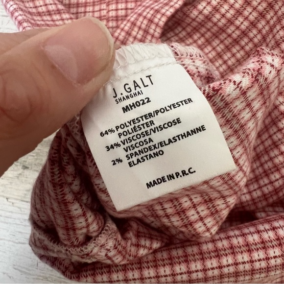 John Galt Skirt Women S Red White Plaid Mini Slit Fitted Y2K Brandy Melville - Picture 7 of 8